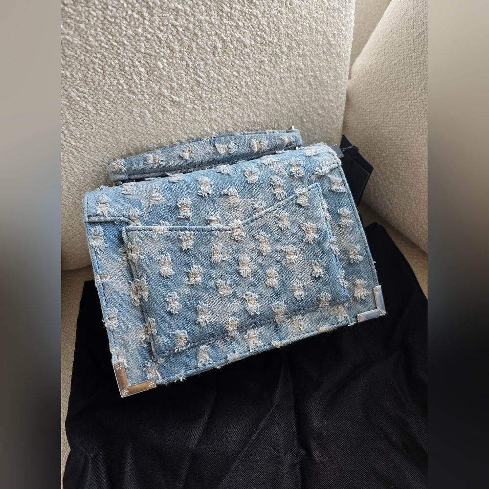 NEW! THE KOOPLES, Emily Star Denim Bag, Blue, MSRP $495 - Picture 10 of 11